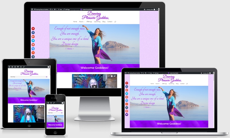 Dancing Pleasure Goddess - 2018 website redesign